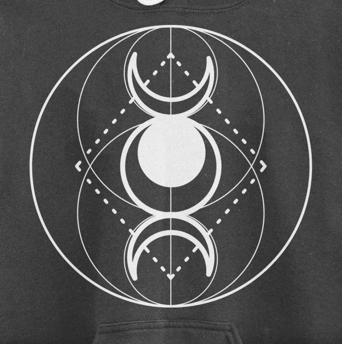 Triple Moon Phases Deity Goddess Occult Tarot Pullover Hoodie