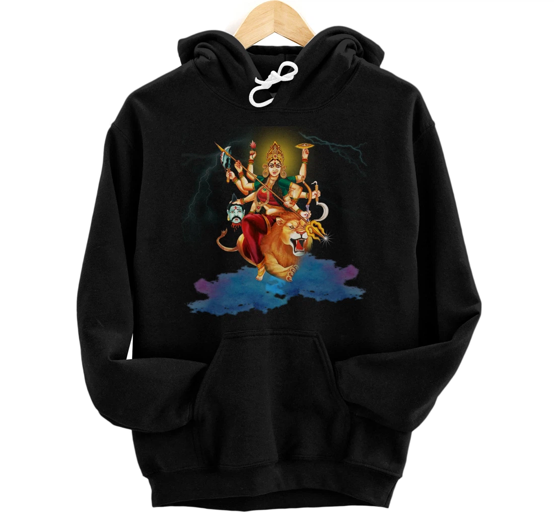 Goddess Durga Hindu Religion Durga mata Yoga Pullover Hoodie