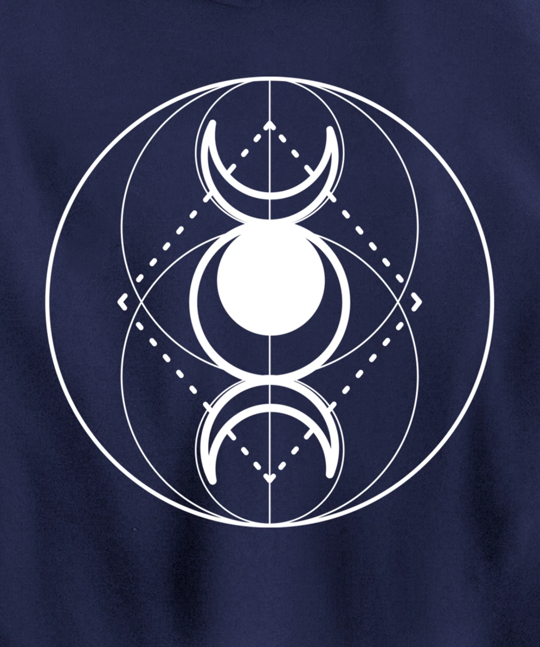 Triple Moon Phases Deity Goddess Occult Tarot Pullover Hoodie