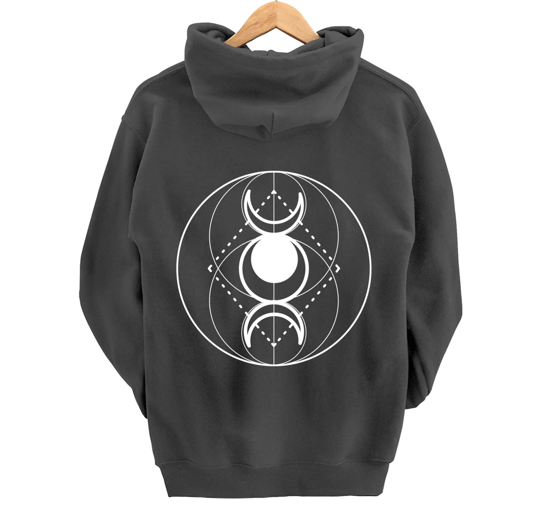 Triple Moon Phases Deity Goddess Occult Tarot Pullover Hoodie