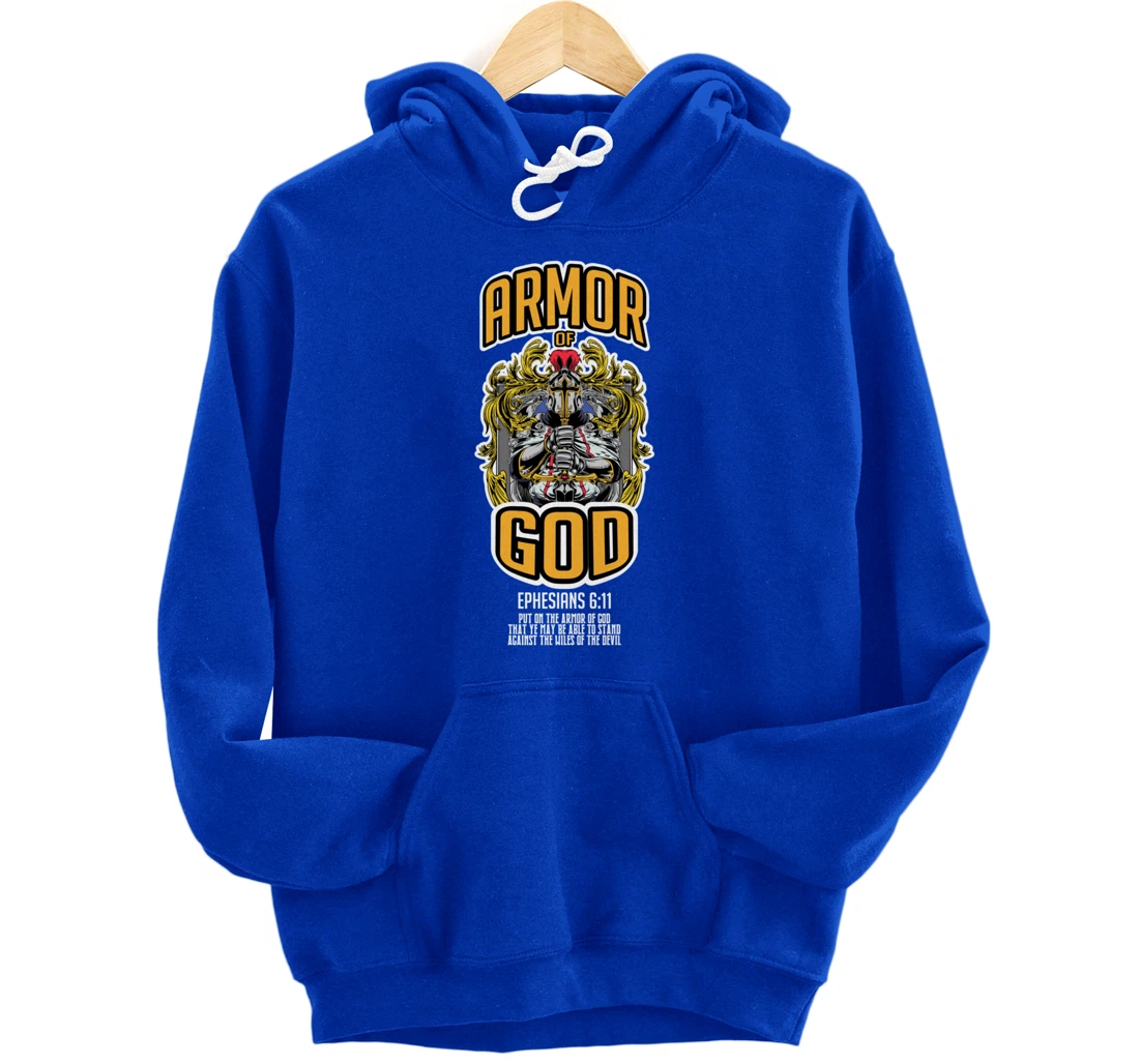 Armor Of God Bible Verse Ephesians 6:11 Christian Knight Pullover Hoodie