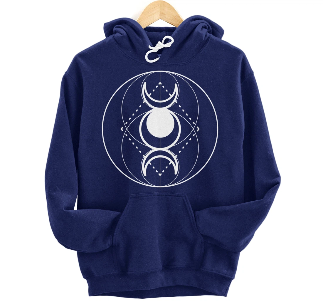 Triple Moon Phases Deity Goddess Occult Tarot Pullover Hoodie