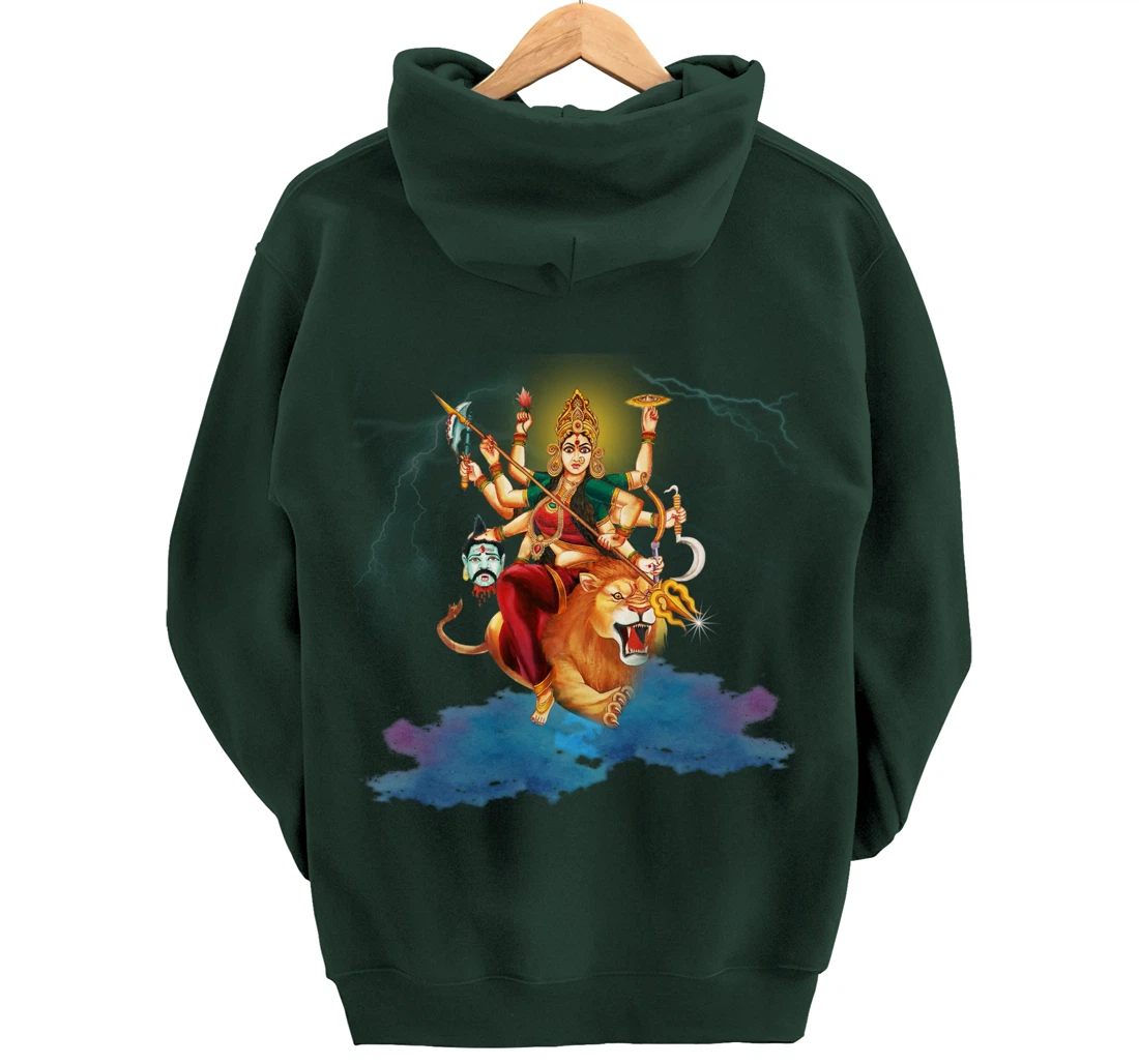 Goddess Durga Hindu Religion Durga mata Yoga Pullover Hoodie