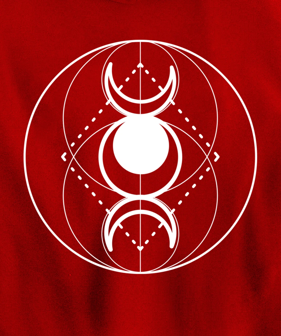 Triple Moon Phases Deity Goddess Occult Tarot Pullover Hoodie