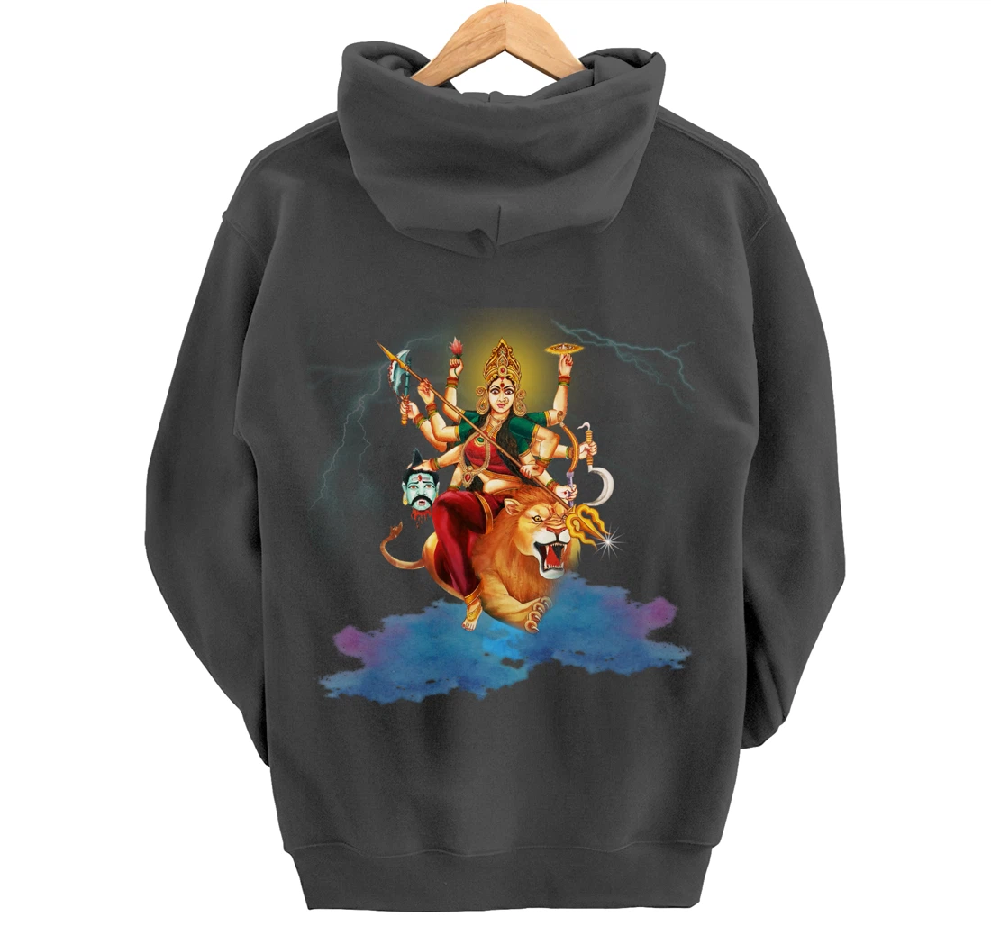 Goddess Durga Hindu Religion Durga mata Yoga Pullover Hoodie