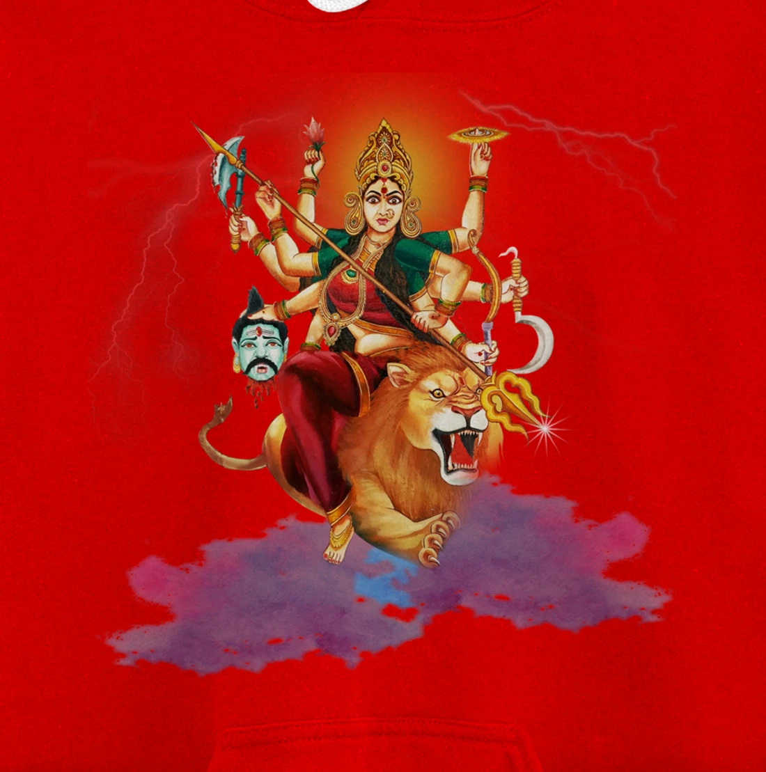 Goddess Durga Hindu Religion Durga mata Yoga Pullover Hoodie