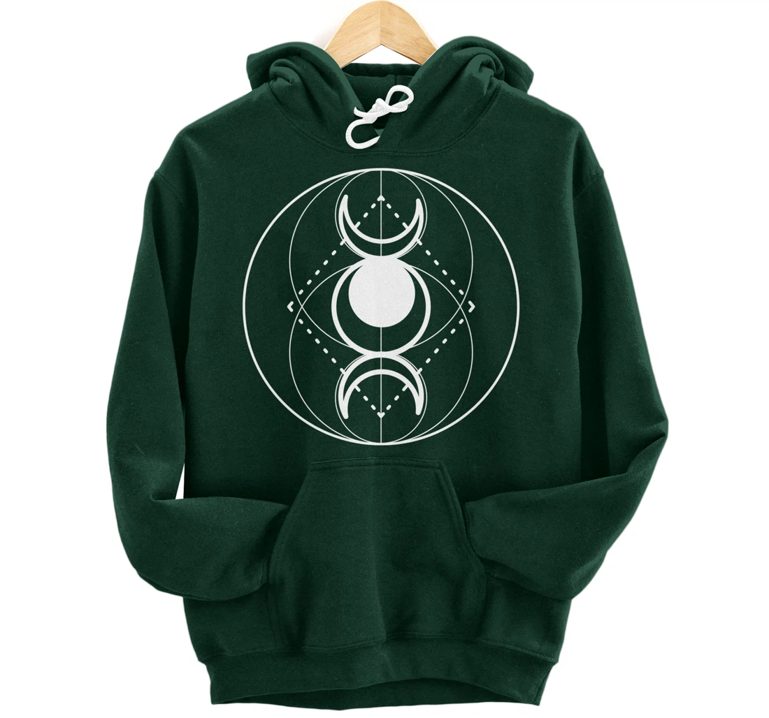 Triple Moon Phases Deity Goddess Occult Tarot Pullover Hoodie