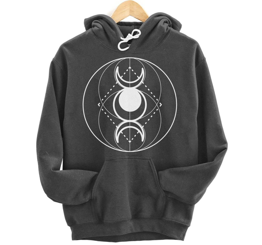 Triple Moon Phases Deity Goddess Occult Tarot Pullover Hoodie