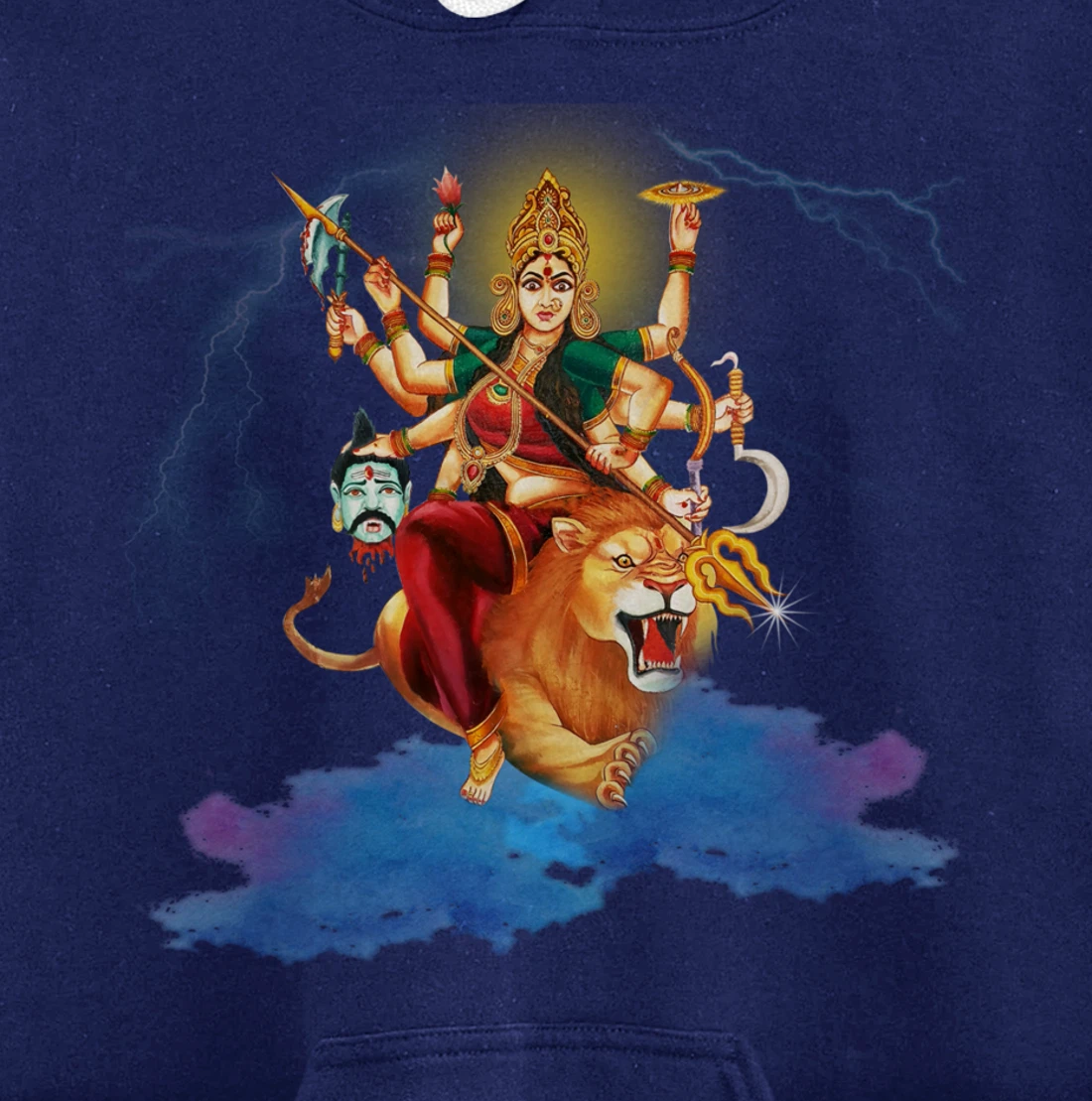 Goddess Durga Hindu Religion Durga mata Yoga Pullover Hoodie