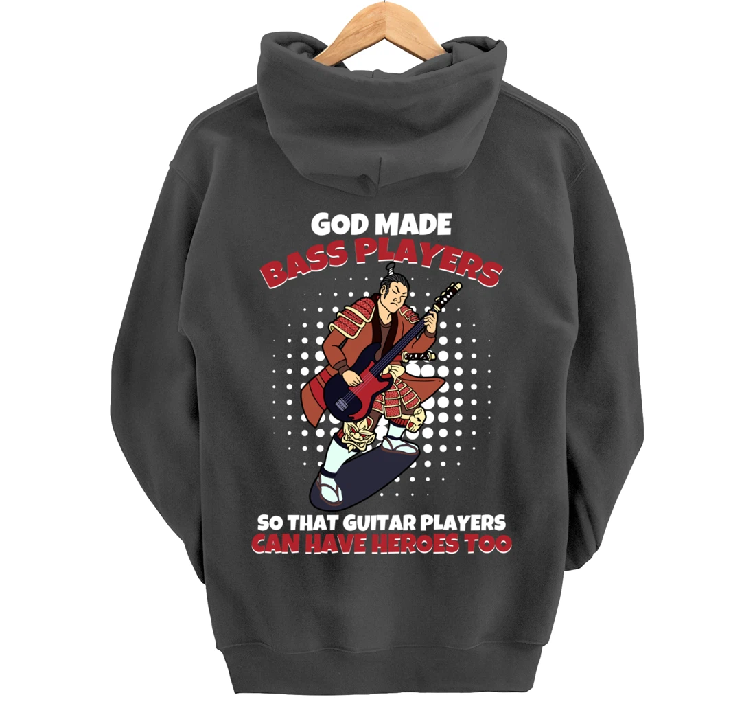 God Mades Bass Players Heroes Of Guitarists Bassist Pullover Hoodie