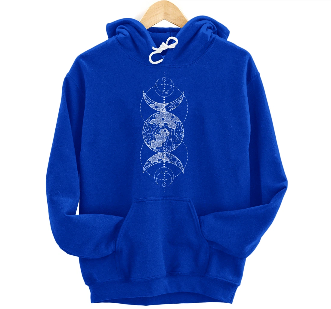 Triple Moon Goddess Witch Wicca Pagan Hecate Occult Wiccan Pullover Hoodie