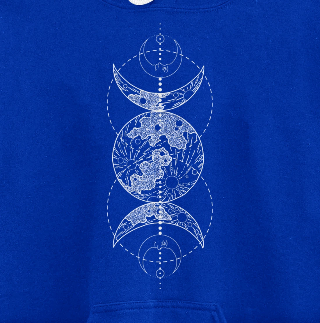 Triple Moon Goddess Witch Wicca Pagan Hecate Occult Wiccan Pullover Hoodie
