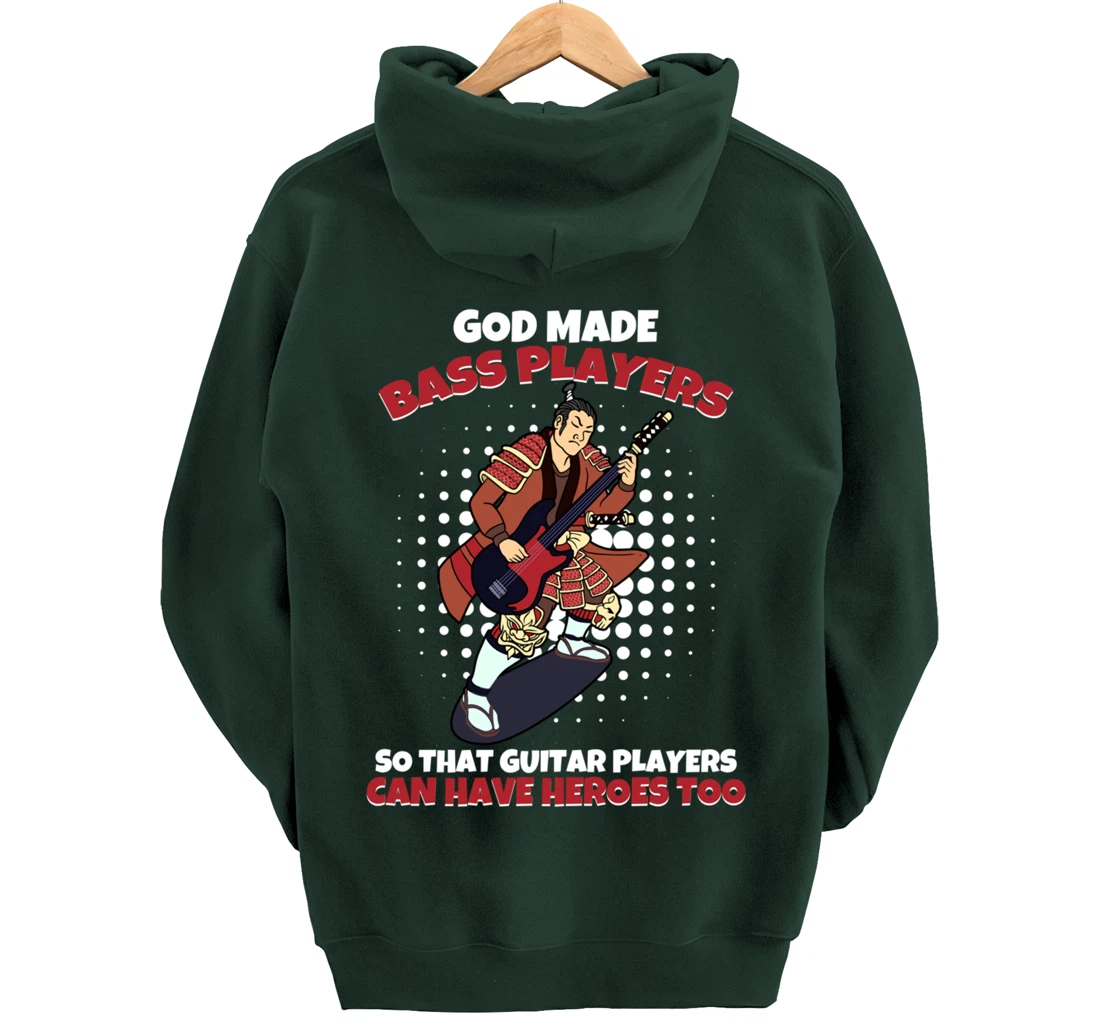 God Mades Bass Players Heroes Of Guitarists Bassist Pullover Hoodie