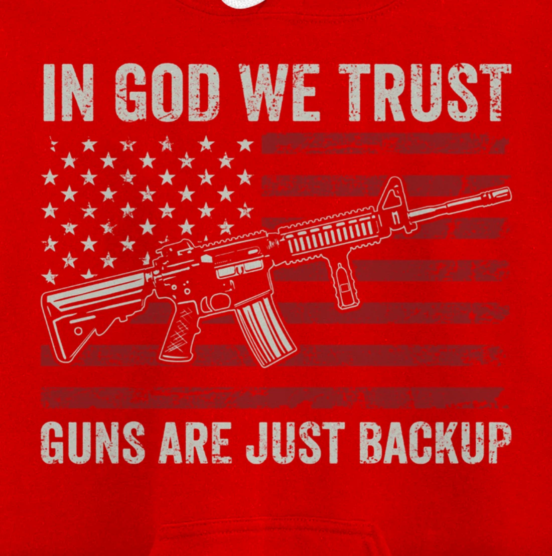 In God We Trust Guns Are Just A Backup - Pro Gun Christian Pullover Hoodie