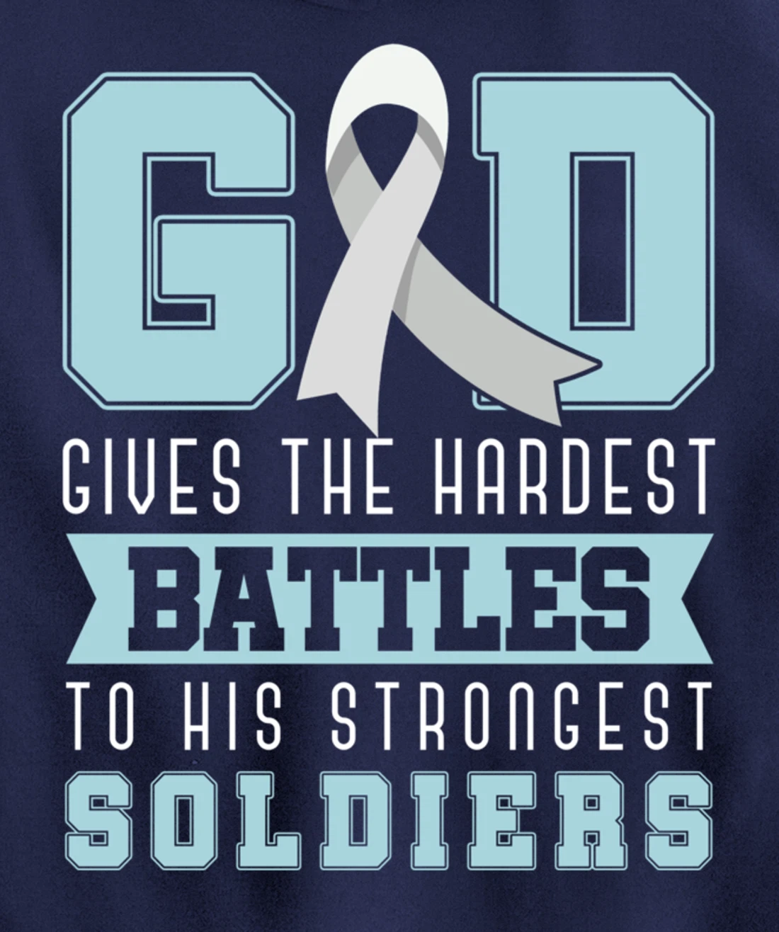 God Gives The Hardest Battles Lung Cancer Awareness Pullover Hoodie