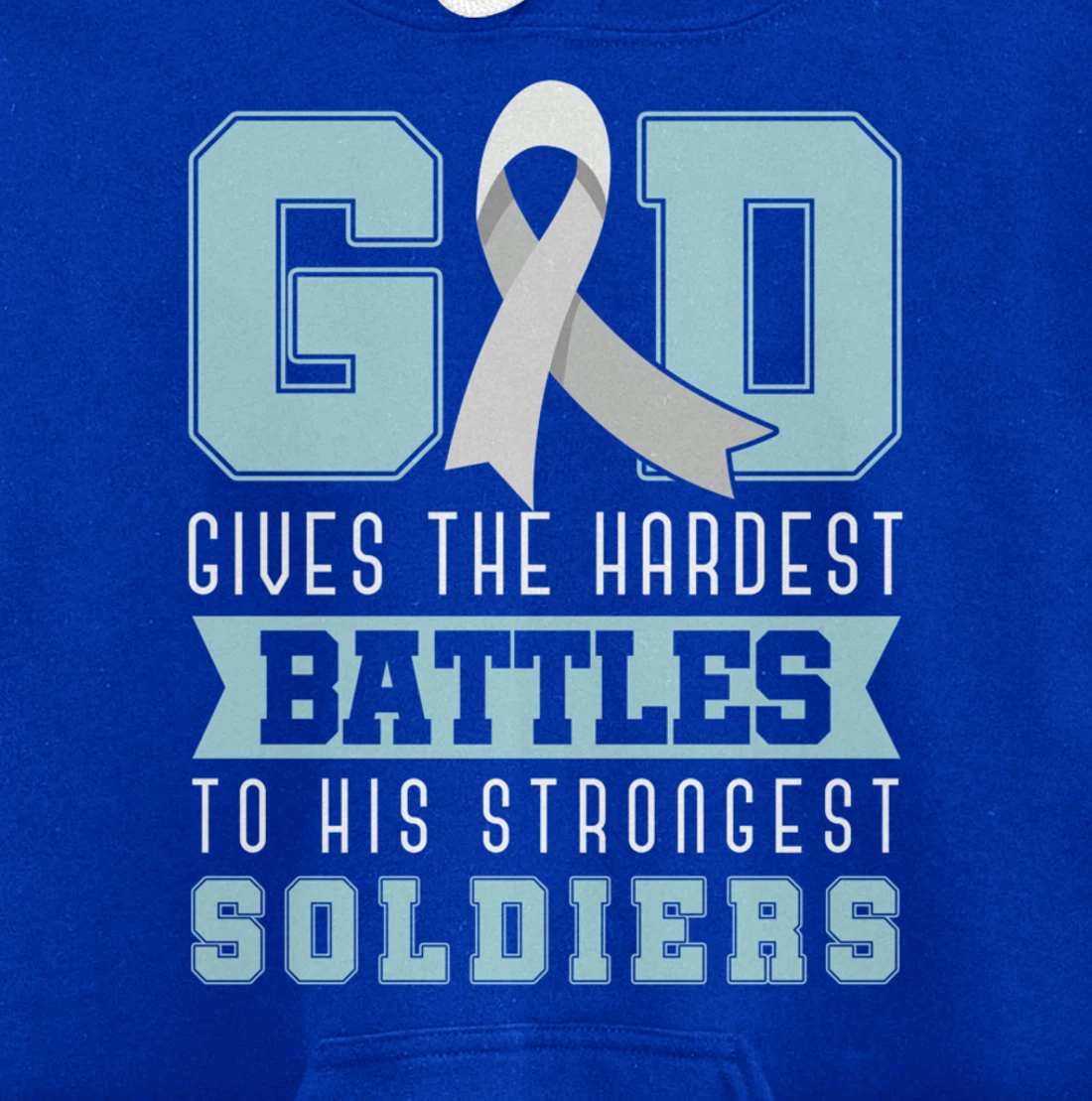 God Gives The Hardest Battles Lung Cancer Awareness Pullover Hoodie