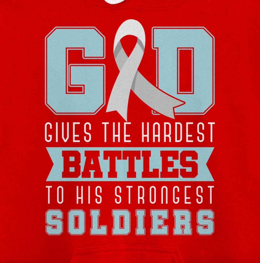 God Gives The Hardest Battles Lung Cancer Awareness Pullover Hoodie