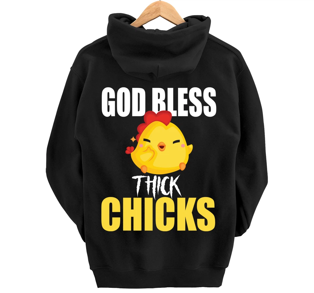 God Bless Thick Chicks Funny Shirt For Men ,Women Humor Meme Pullover Hoodie
