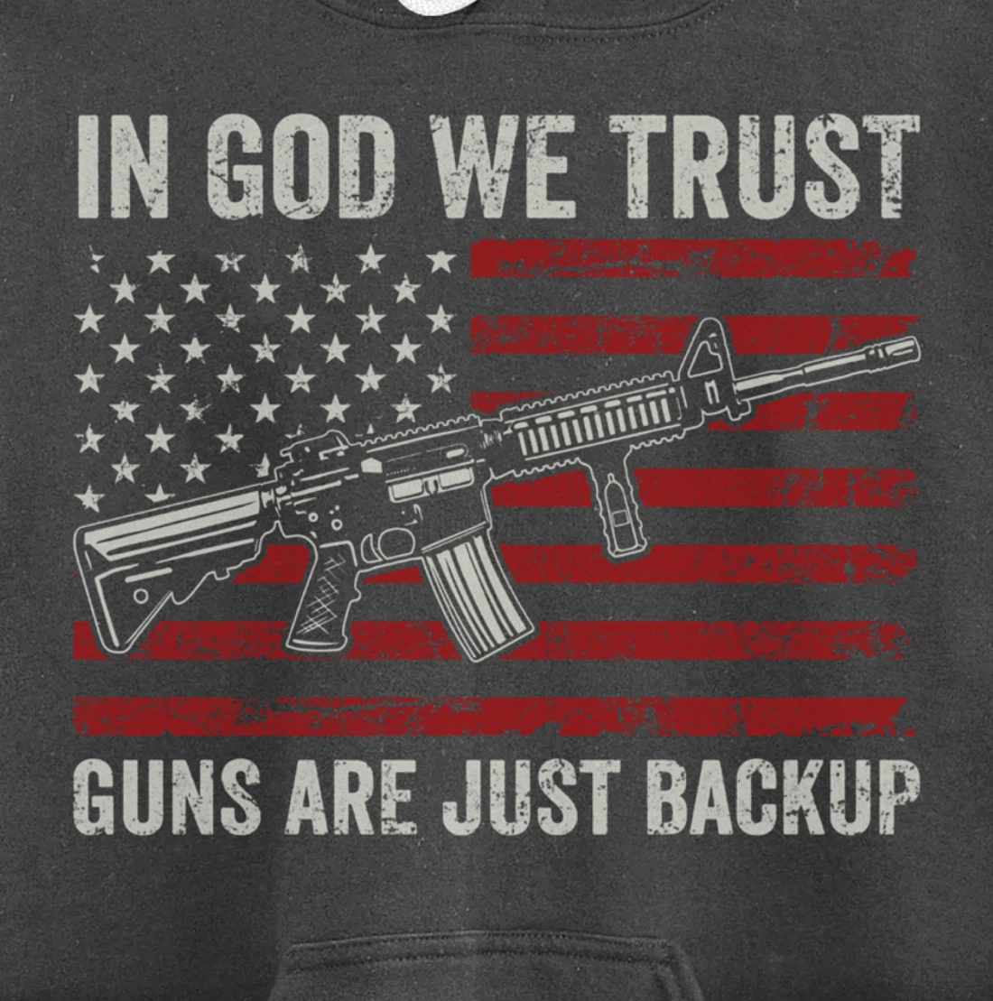 In God We Trust Guns Are Just A Backup - Pro Gun Christian Pullover Hoodie