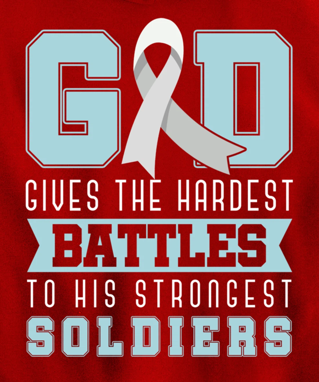 God Gives The Hardest Battles Lung Cancer Awareness Pullover Hoodie