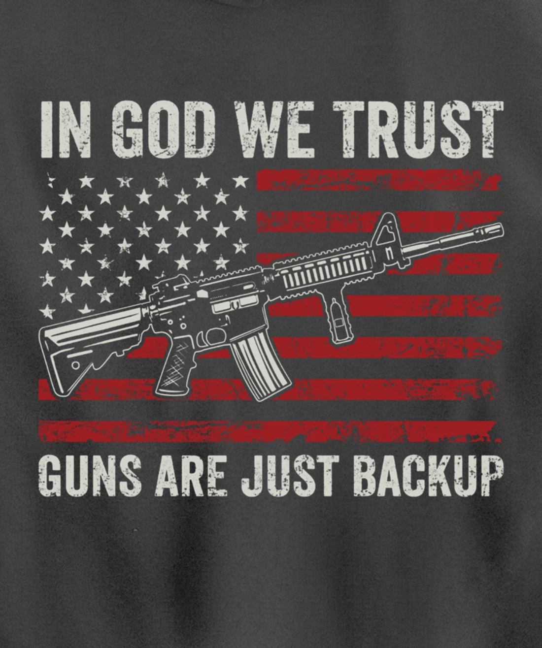 In God We Trust Guns Are Just A Backup - Pro Gun Christian Pullover Hoodie