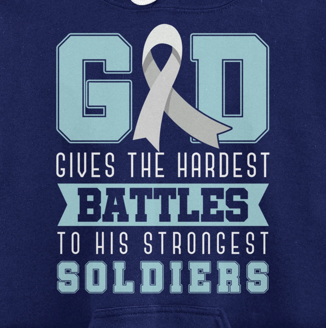 God Gives The Hardest Battles Lung Cancer Awareness Pullover Hoodie