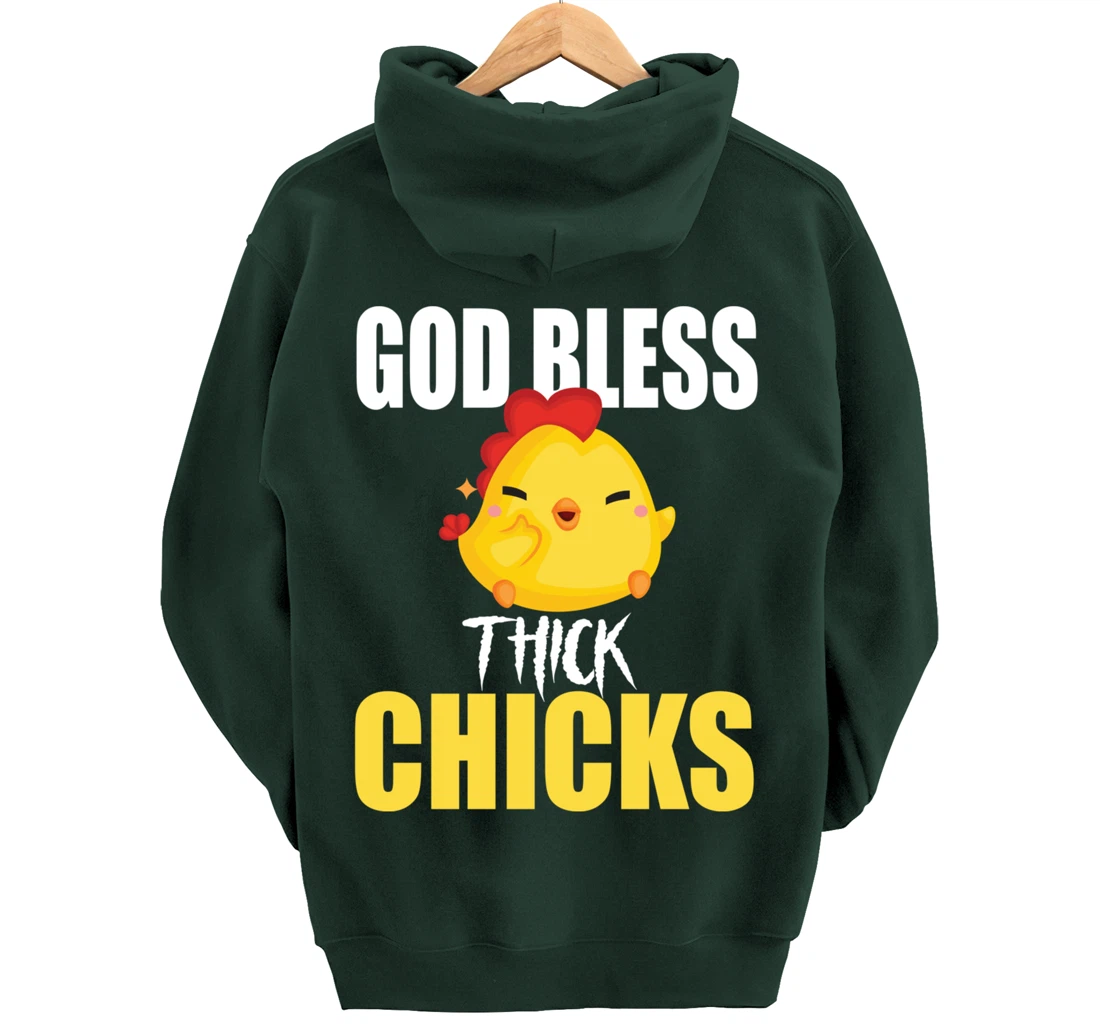 God Bless Thick Chicks Funny Shirt For Men ,Women Humor Meme Pullover Hoodie