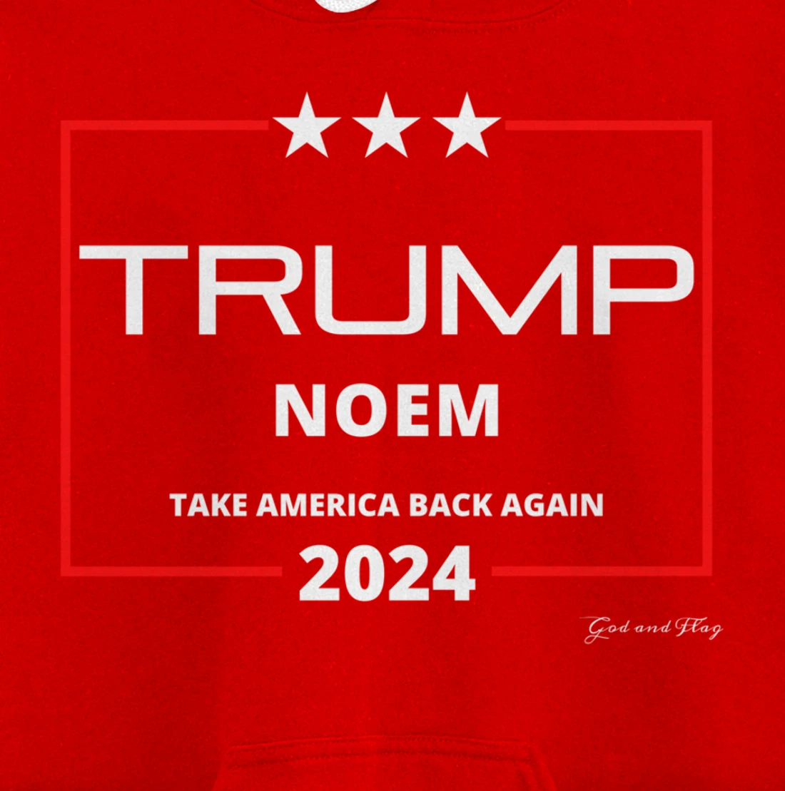 DONALD TRUMP KRISTI NOEM 2024 TAKE AMERICA BACK AGAIN USA Pullover Hoodie