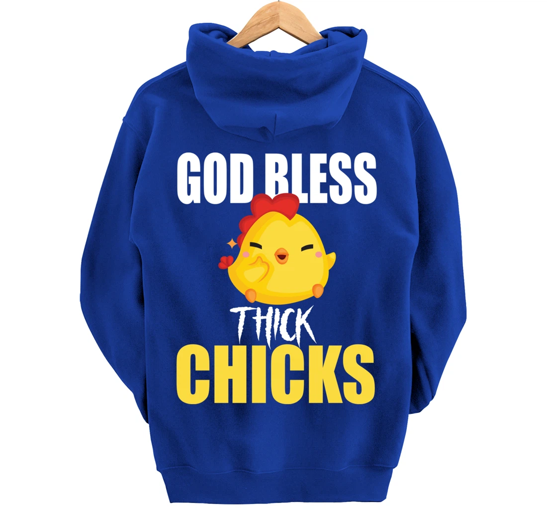 God Bless Thick Chicks Funny Shirt For Men ,Women Humor Meme Pullover Hoodie