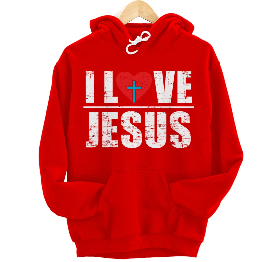 Heart Cross Faith Christianity God Savior Prayer Lord Jesus Pullover Hoodie