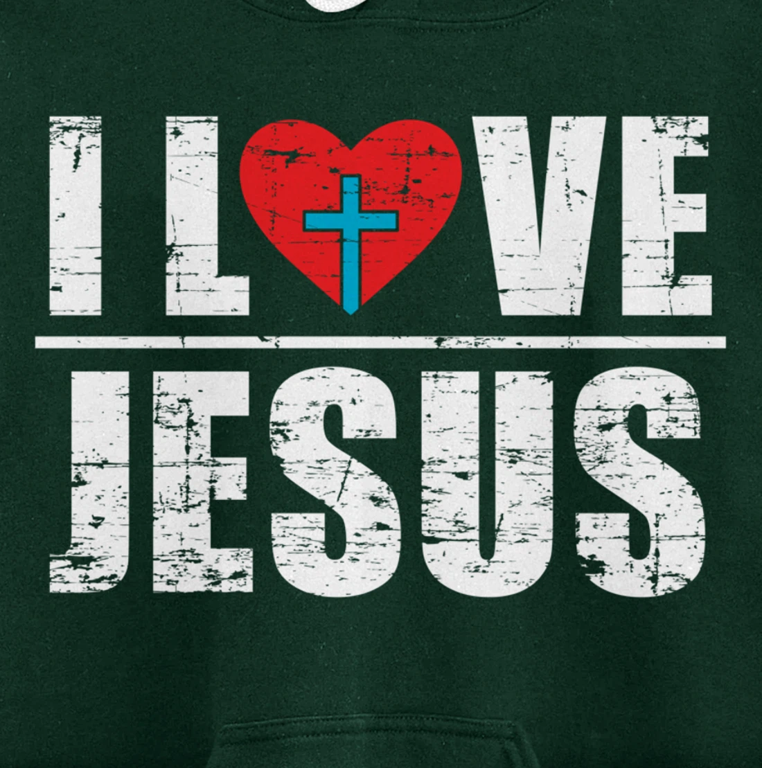 Heart Cross Faith Christianity God Savior Prayer Lord Jesus Pullover Hoodie