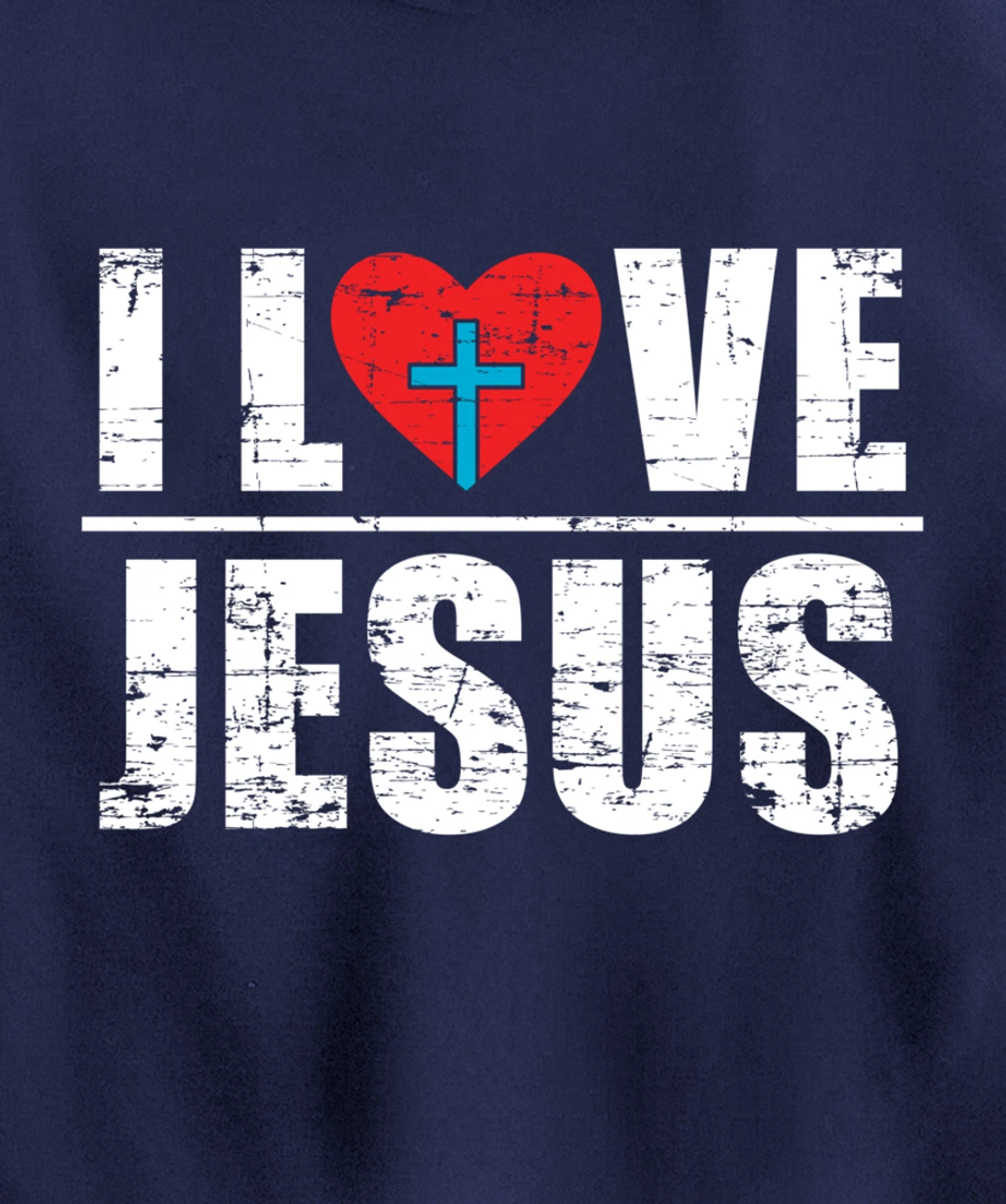 Heart Cross Faith Christianity God Savior Prayer Lord Jesus Pullover Hoodie