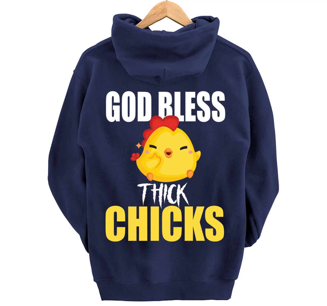 God Bless Thick Chicks Funny Shirt For Men ,Women Humor Meme Pullover Hoodie