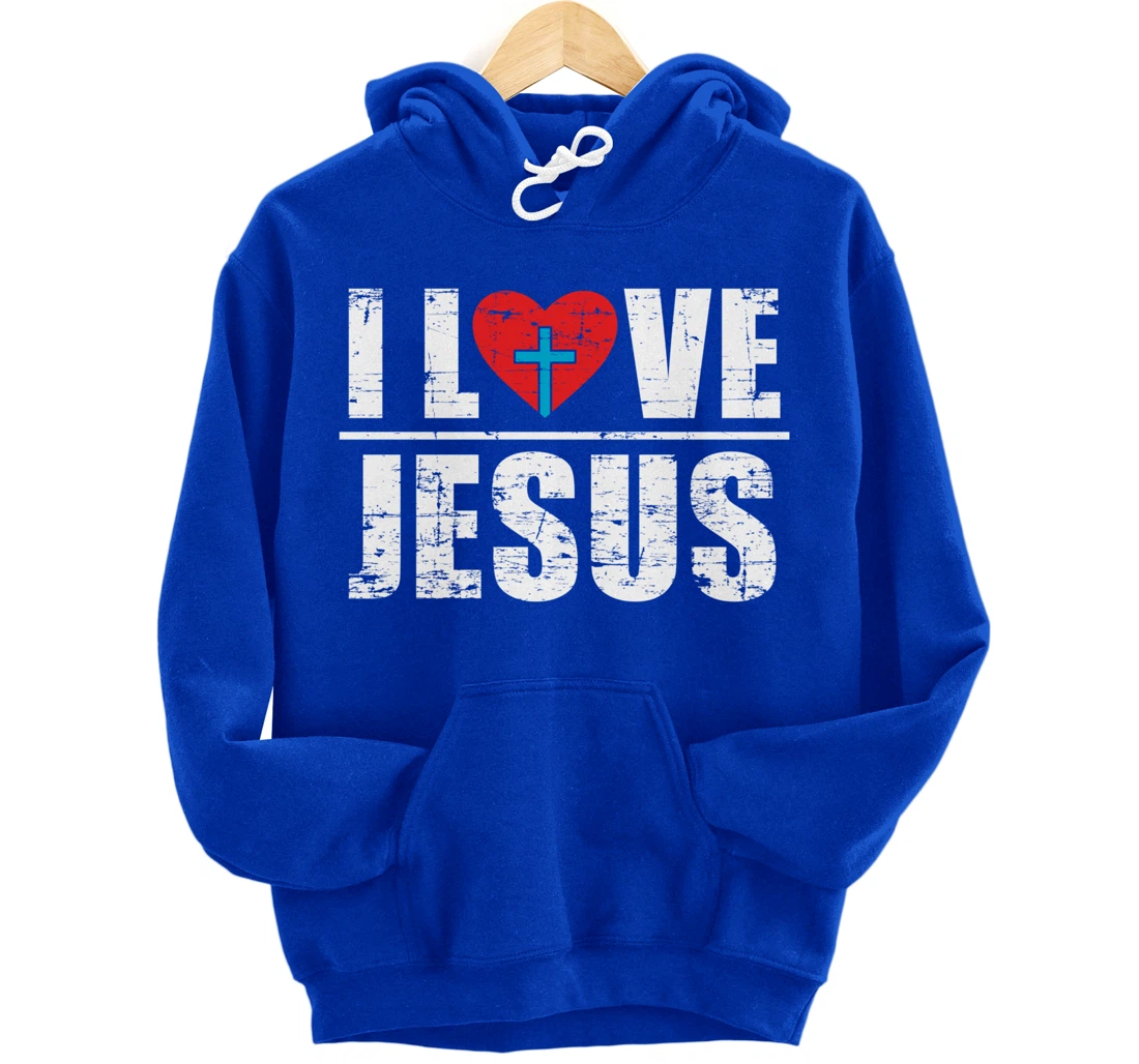 Heart Cross Faith Christianity God Savior Prayer Lord Jesus Pullover Hoodie