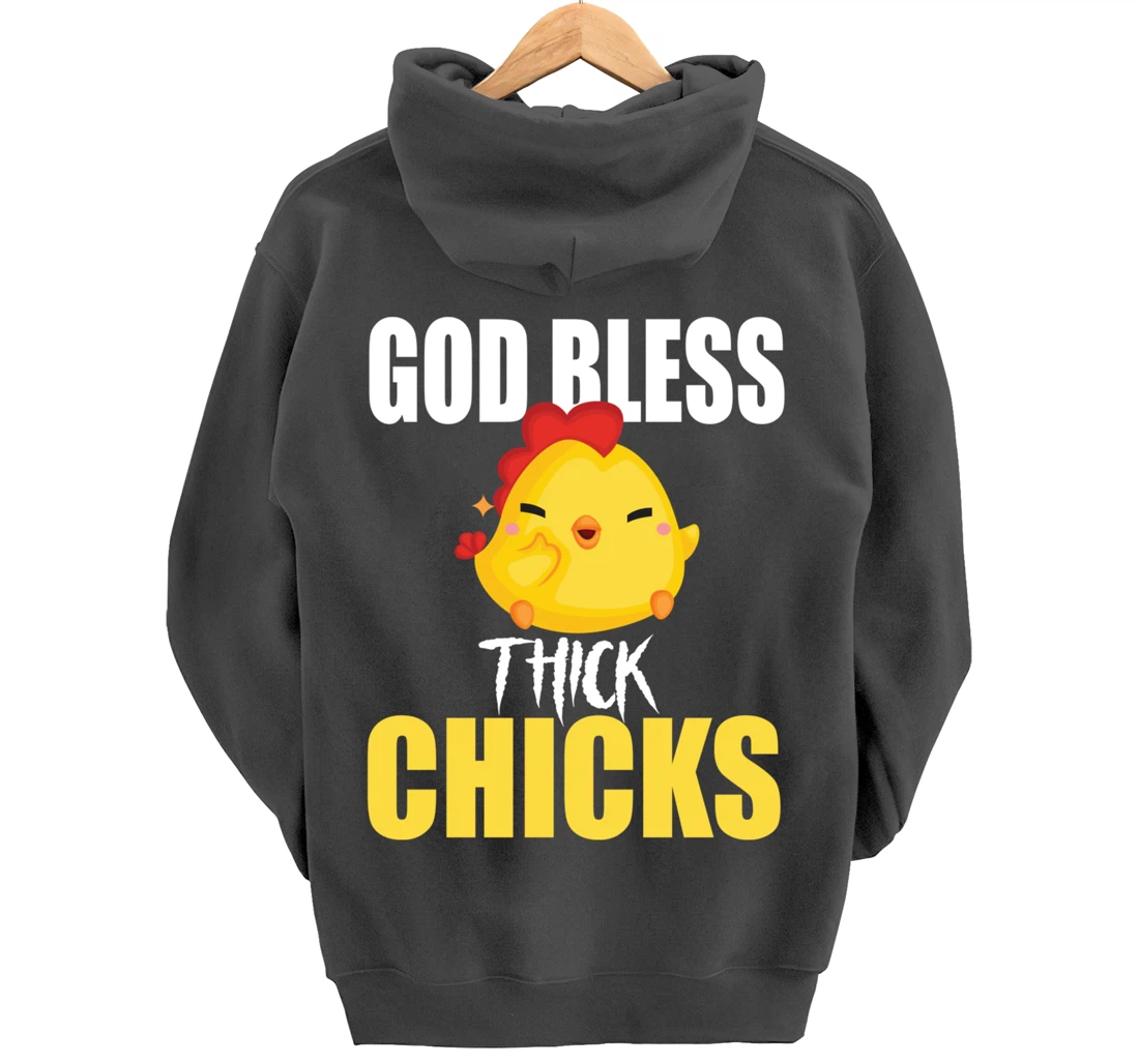 God Bless Thick Chicks Funny Shirt For Men ,Women Humor Meme Pullover Hoodie