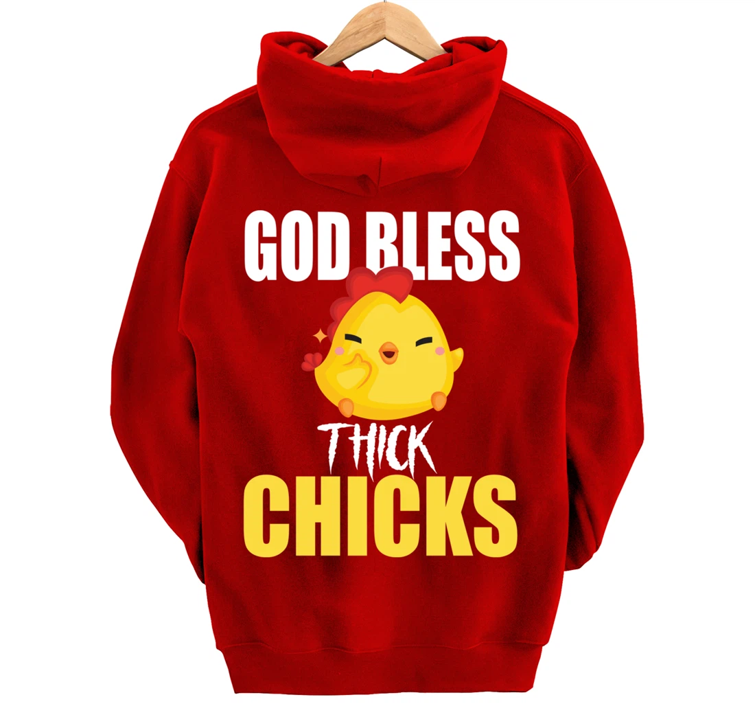 God Bless Thick Chicks Funny Shirt For Men ,Women Humor Meme Pullover Hoodie