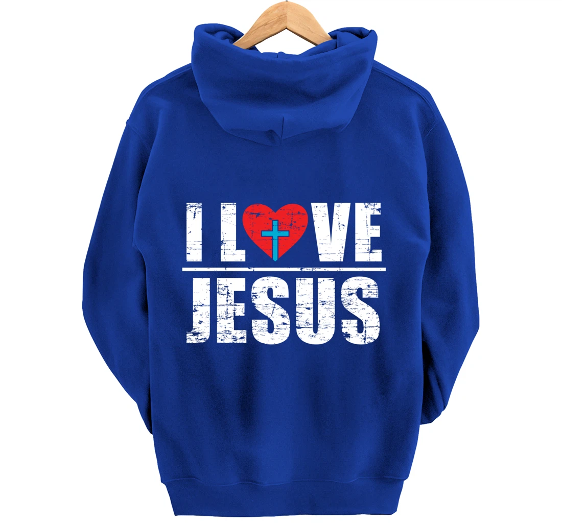 Heart Cross Faith Christianity God Savior Prayer Lord Jesus Pullover Hoodie