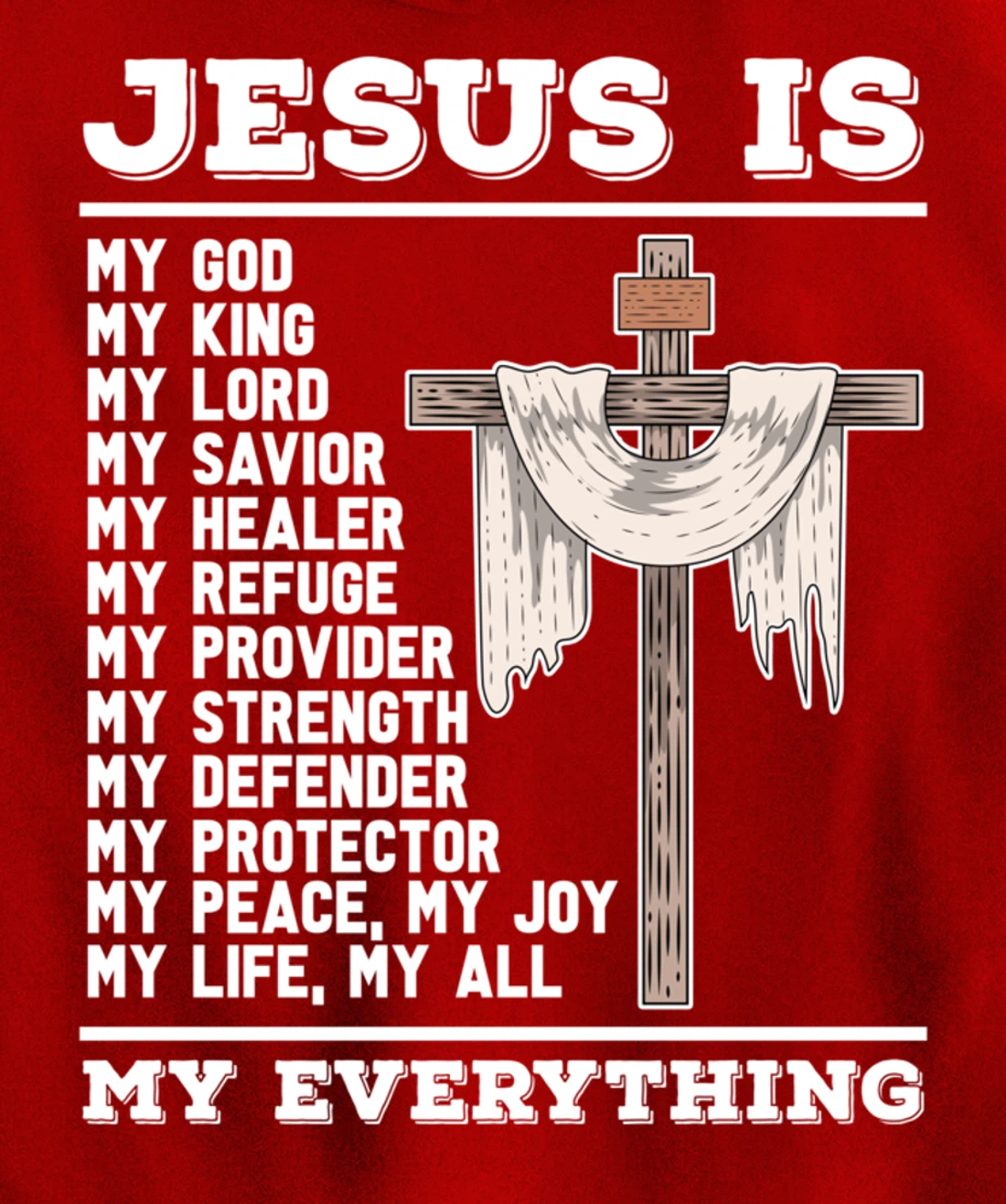 Jesus Is My God Christian Bible Prayer God Savior Jesus Pullover Hoodie