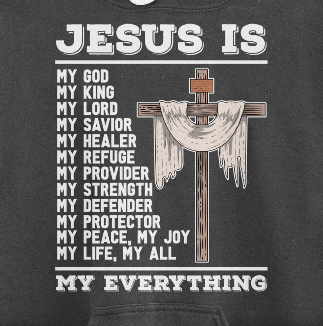 Jesus Is My God Christian Bible Prayer God Savior Jesus Pullover Hoodie