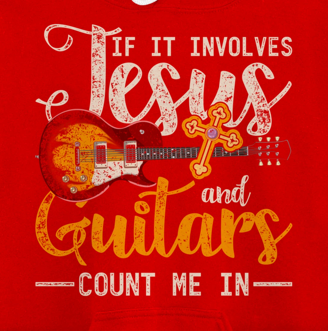 Funny Guitarist Christian Musician God Savior Guitar Jesus Pullover Hoodie
