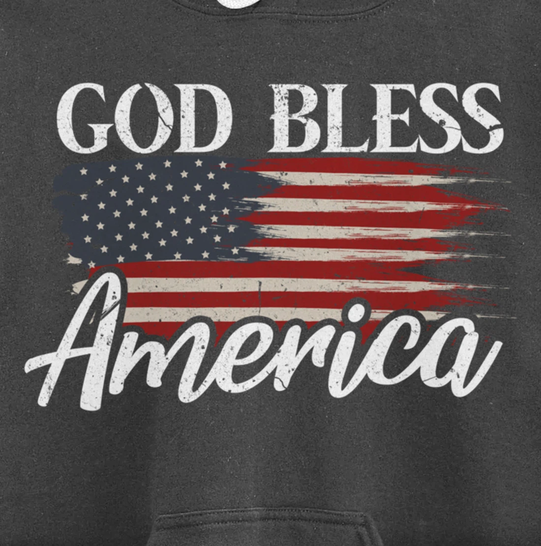 God Bless America 4th of July Patriotic USA Pullover Hoodie