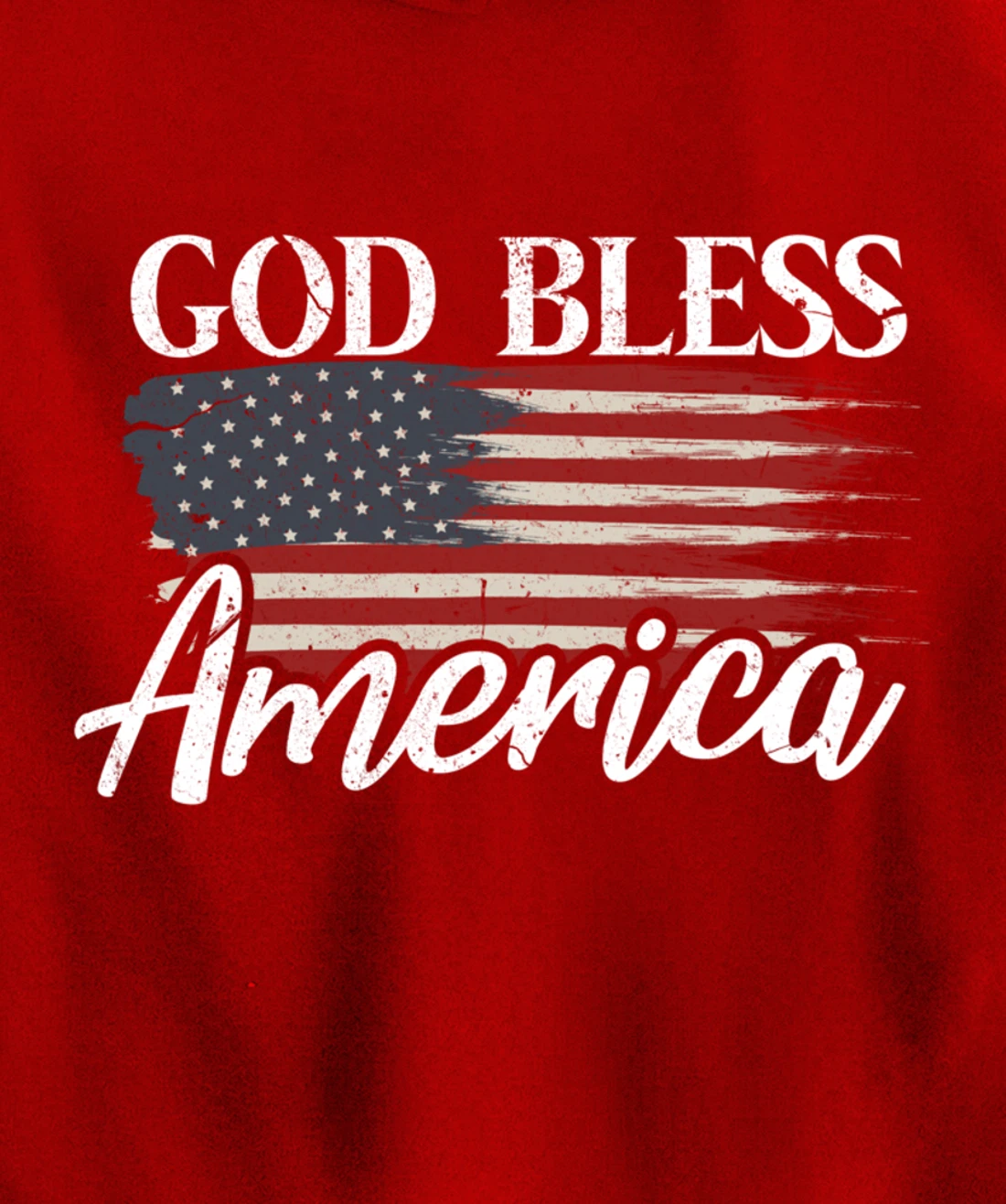 God Bless America 4th of July Patriotic USA Pullover Hoodie