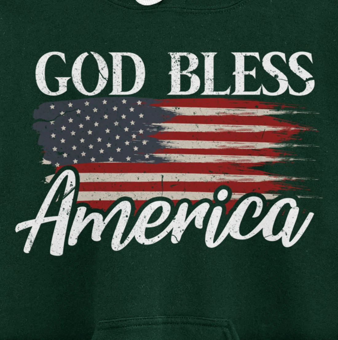 God Bless America 4th of July Patriotic USA Pullover Hoodie