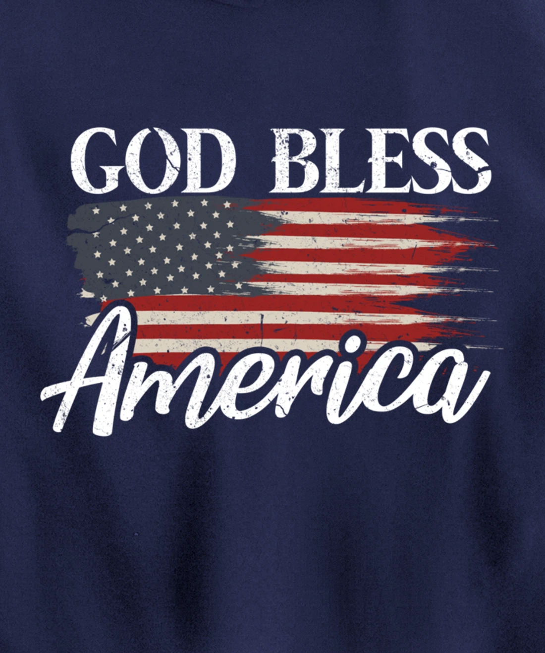 God Bless America 4th of July Patriotic USA Pullover Hoodie