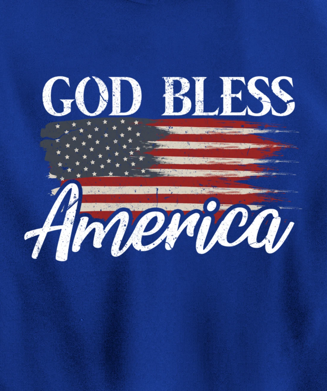 God Bless America 4th of July Patriotic USA Pullover Hoodie