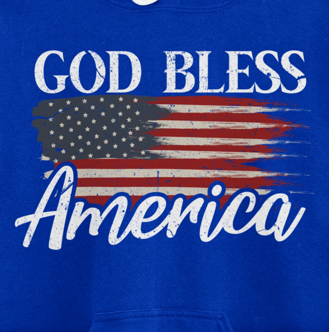 God Bless America 4th of July Patriotic USA Pullover Hoodie