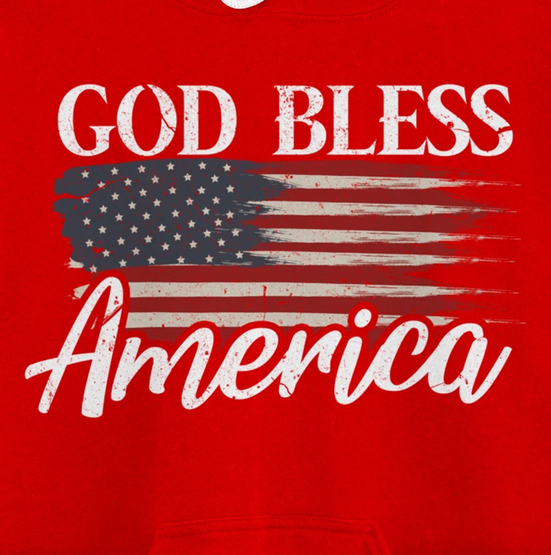 God Bless America 4th of July Patriotic USA Pullover Hoodie