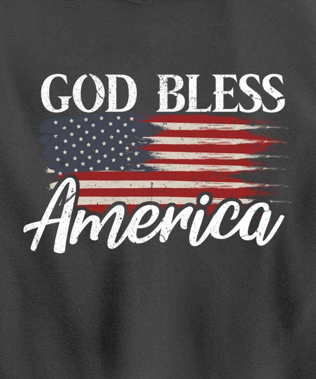 God Bless America 4th of July Patriotic USA Pullover Hoodie