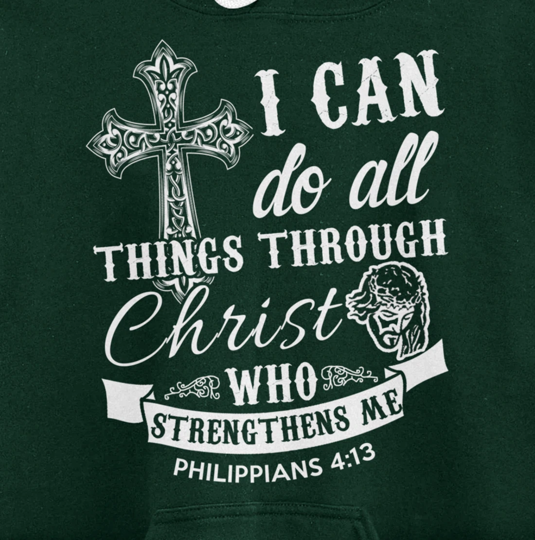 Christ Power Christian God Religious Pullover Hoodie