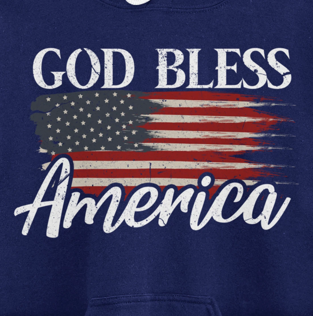 God Bless America 4th of July Patriotic USA Pullover Hoodie